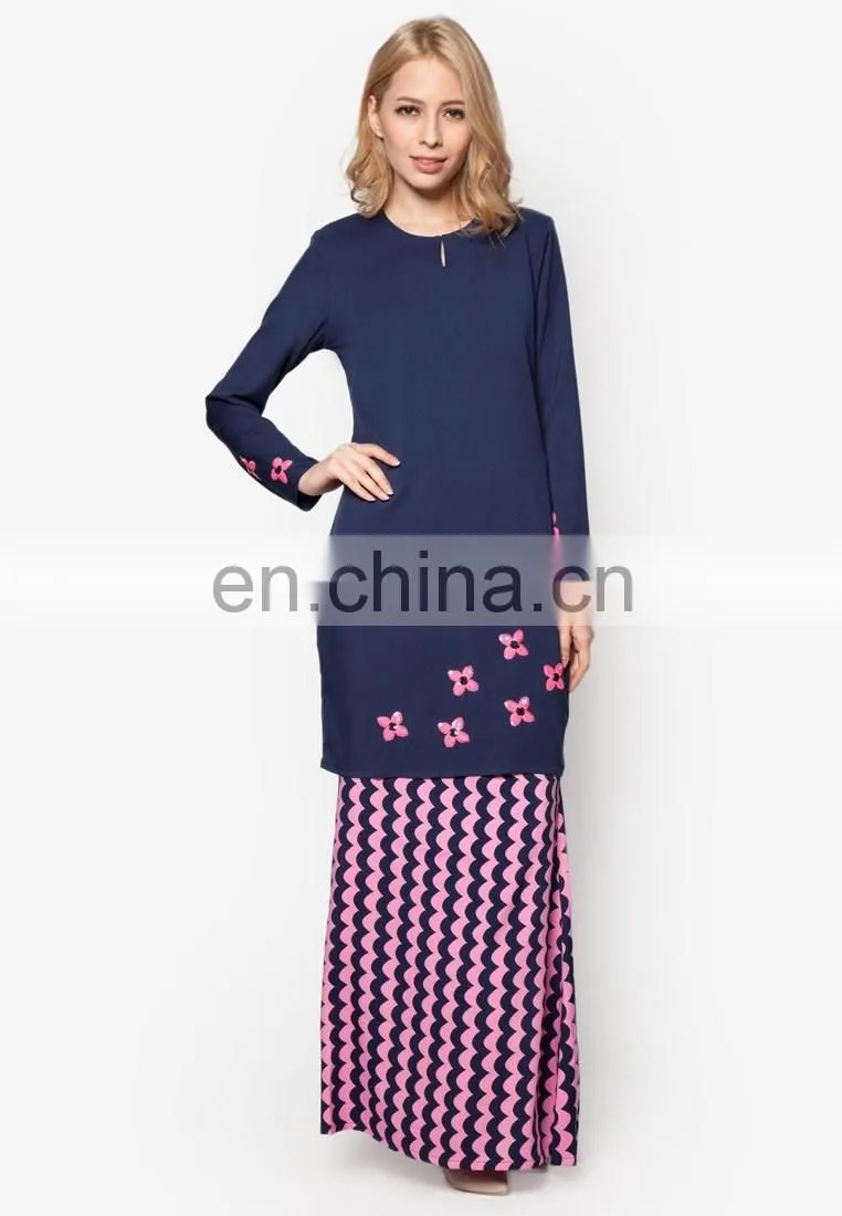 Latest design women baju kurung islamic clothing wholesale