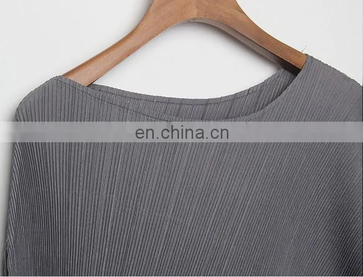 Customize fashon women casual dress pleats please apparel