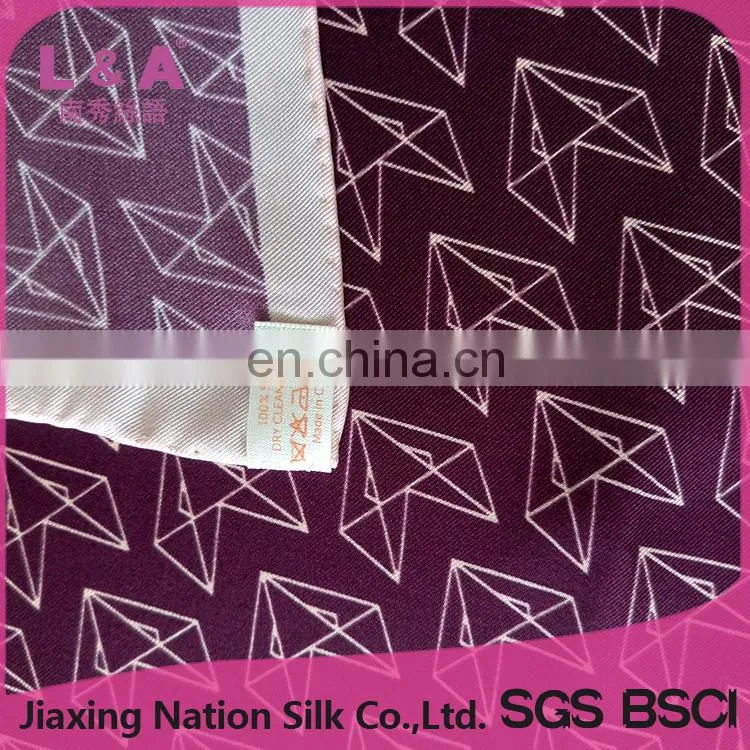 Silk twill fox head digital print big square scarf 18mm