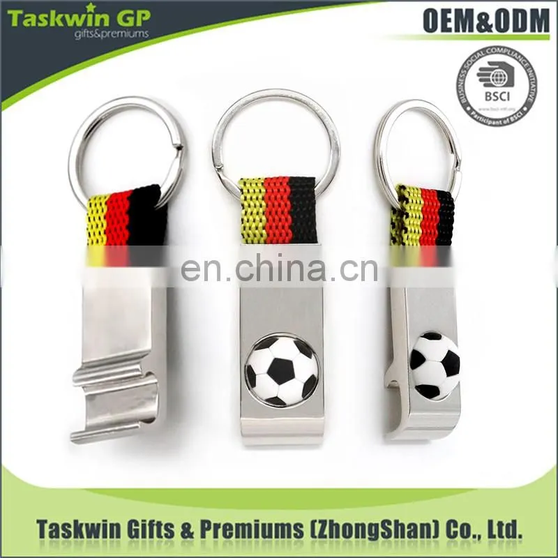 Custom Factory Bottle Opener Keychain for Promotional, Bottle Opener with Short Lanyard, Football Bottle Opener with key chain