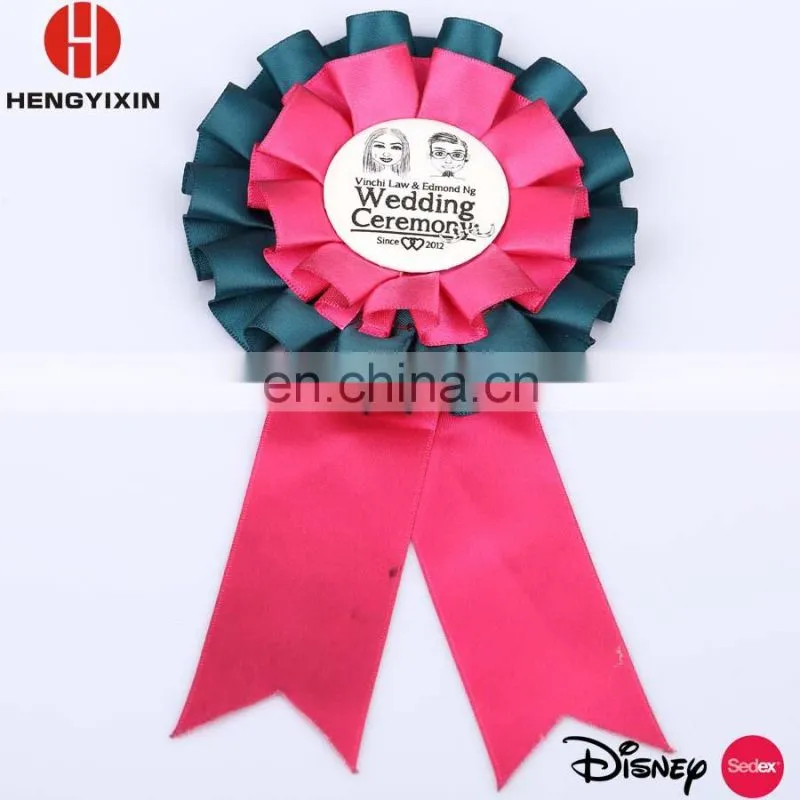 Award ribbon rosette/ribbon flower for wedding ceremony