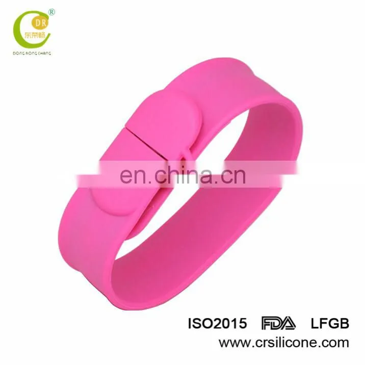 Colorful Custom Great Quality Wristband Ruber Pen Drive Foldable Soft Silicone Bracelet Usb Flash Drive
