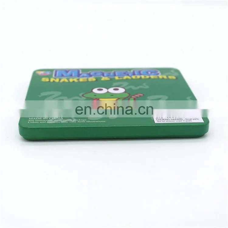 Fancy printed square chess game gift packaging tin box for kids