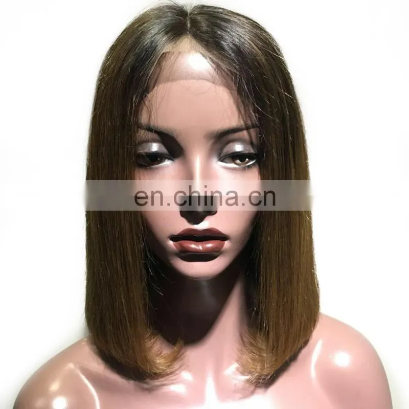 Virgin human hair wig natural black straight wholesale