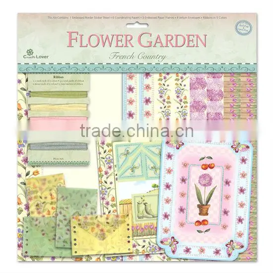 classic garden floral pattern ribbon scrapbooking