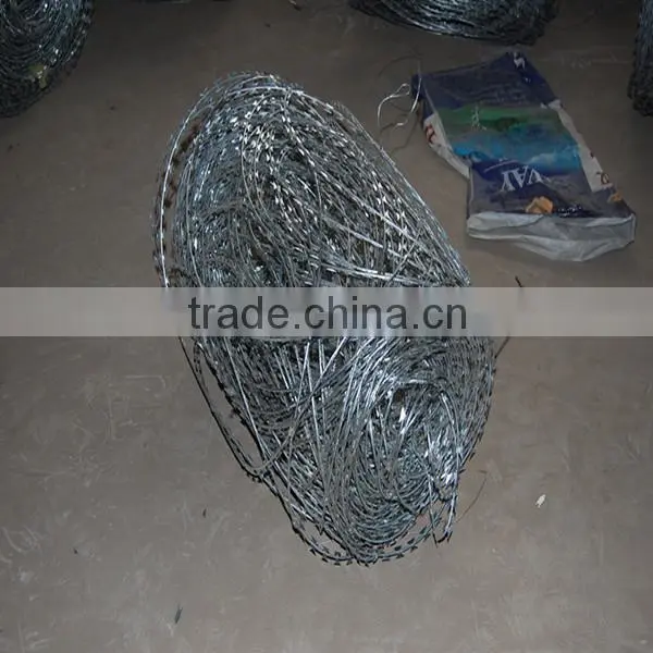 BTO-28 electro galvanized razor wire(factory and supplier)