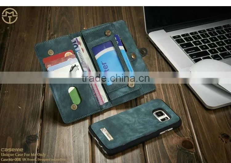 phone case displaying time on the case For Samsung s7 case leather with back card slot