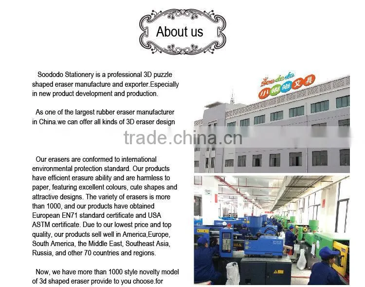 Toy Footprint shaped 3D rubber erasers for children