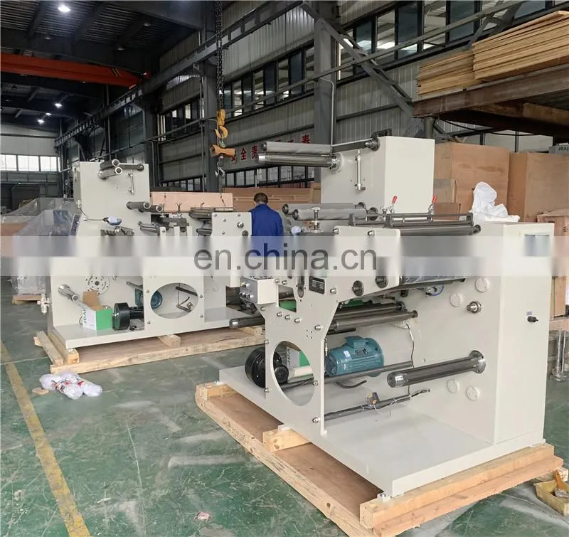 USK320A Automatic Self Adhesive Blank Label Sticker Rotary Die Cutting Slitting Rewinding Machine with Turret