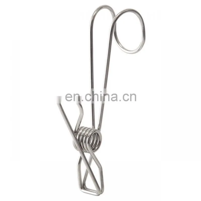 Home Storage Rack Laundry Chip Hooks Clothes Pegs Photo Clip Stainless Steel Clothespins Towel Chips Hook Laundry Storage Holder