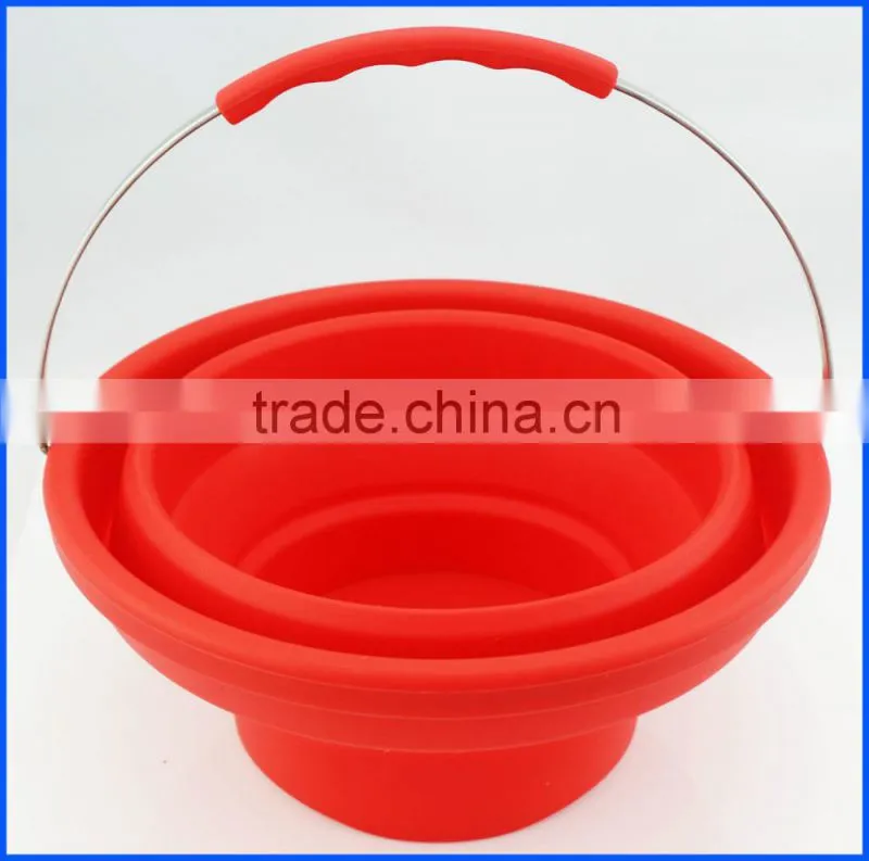 Hot Selling Silicone Rubber Collapsible Folding Ice Bucket Pail