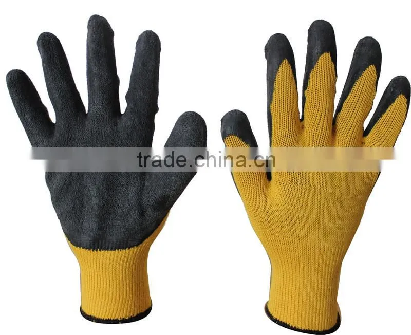 10 gauge cotton knitted latex coated gloves