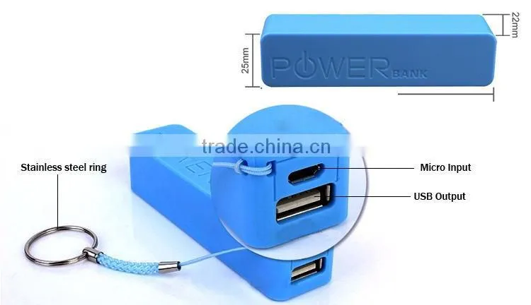 Used mobile phones accessories stainless steel ring power bank 2600mah