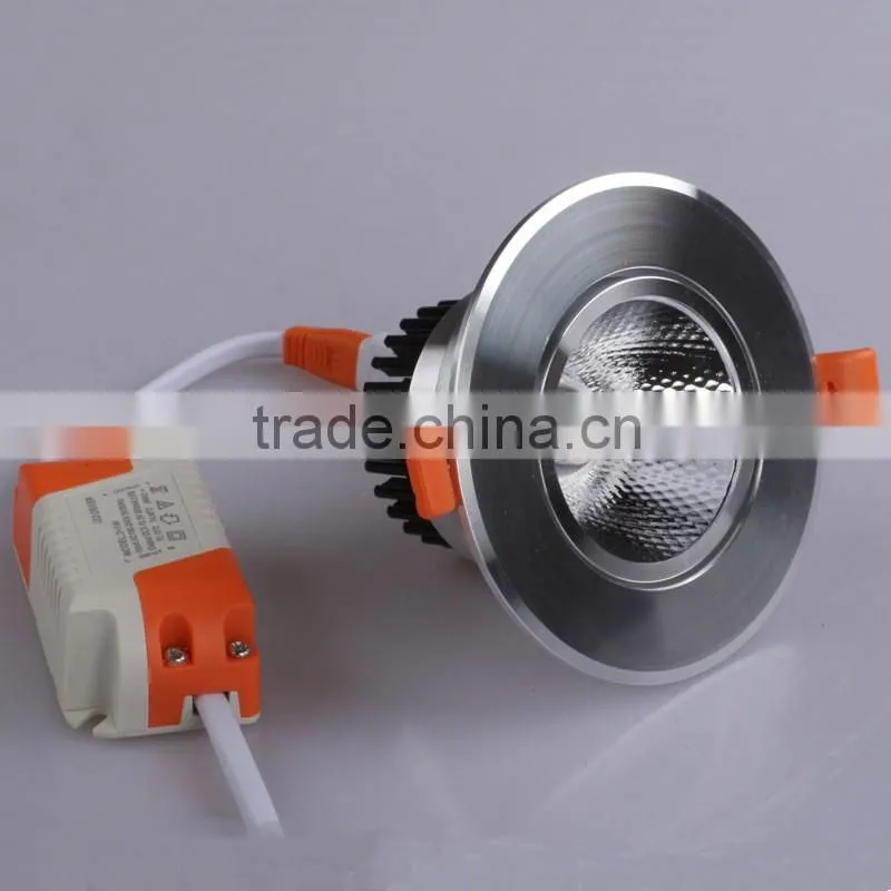 Aluminum Plastic Cover round cob led downlight led recessed down light dimmable led downlight CE/ROHS 10w D109*H60mm
