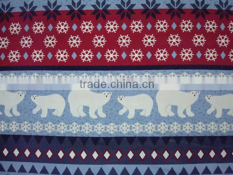 animal print fleece blanket with bear