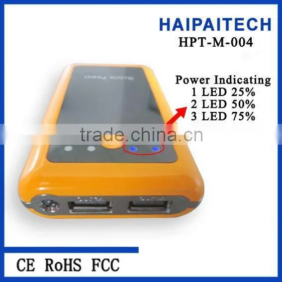 sun up battery 18650 mobile charger with led light for phone/pad/netbook