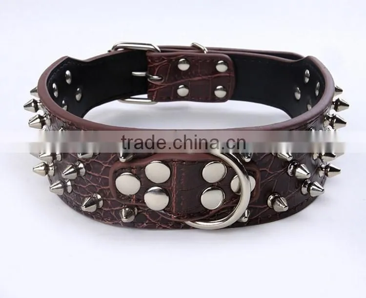 Pet supplies wholesale 10 color dog metal nail pet collars