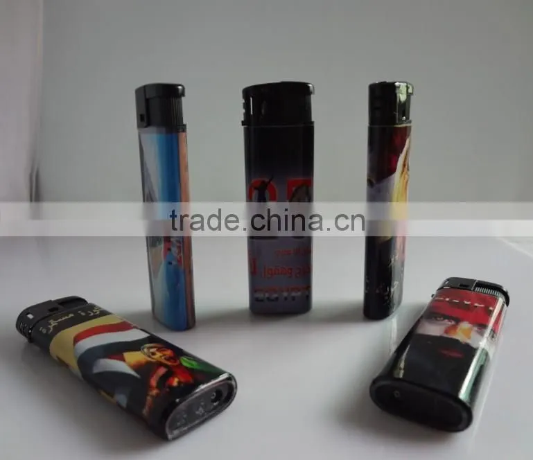 cheap price electric style normal flame lighter customized pvc picture cigarette lighter