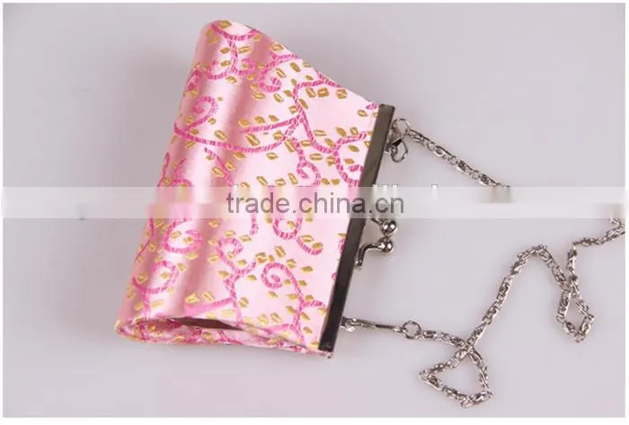 Colourful silk cloth mini bag classical bride evening bag