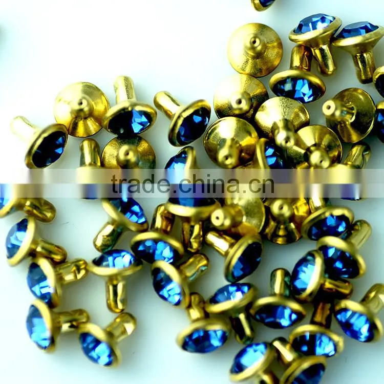 High quallity strass crystal rhinestone rivet for leather