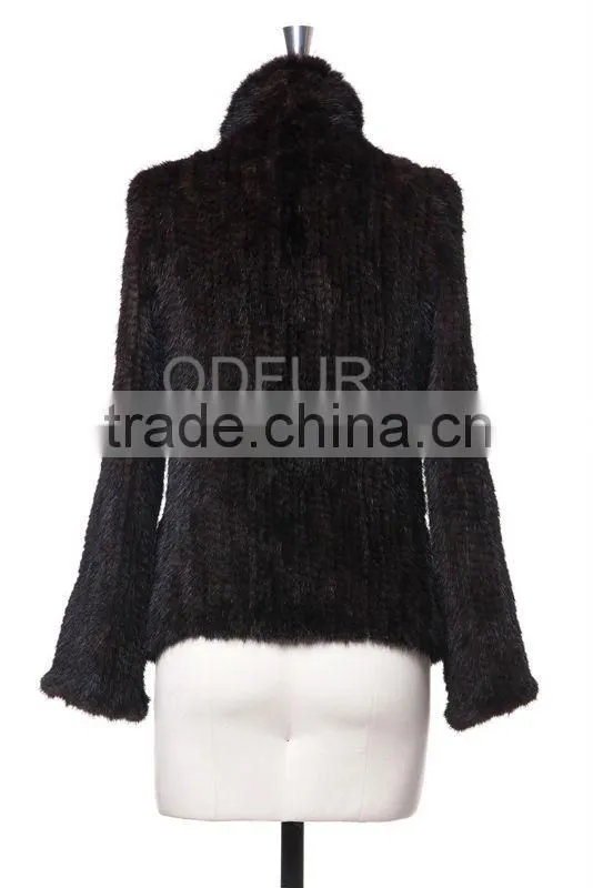QD6403 knitting mink fur jacket