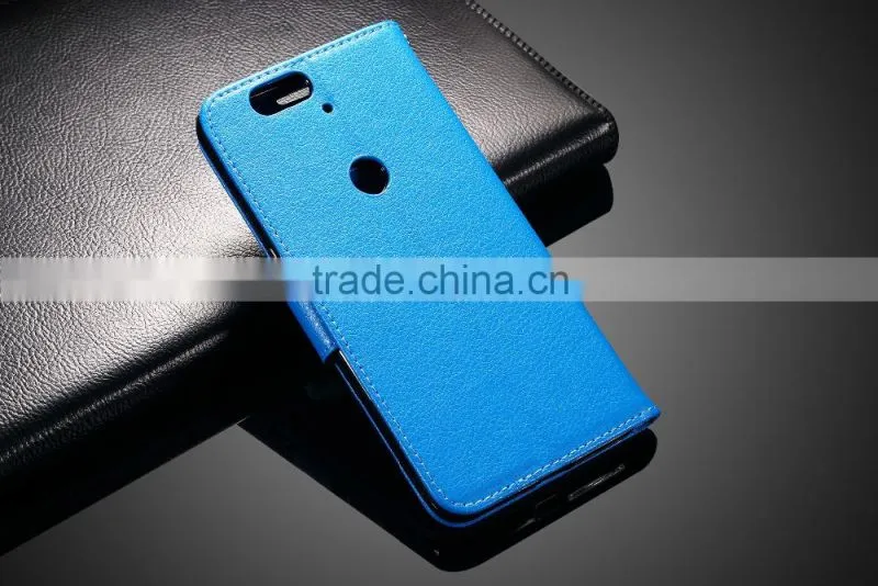 MMT Litchi Grain Card Holder Case For Huawei 6P with Buckle Leather Wallet Case with PC Back Cover MT-4928