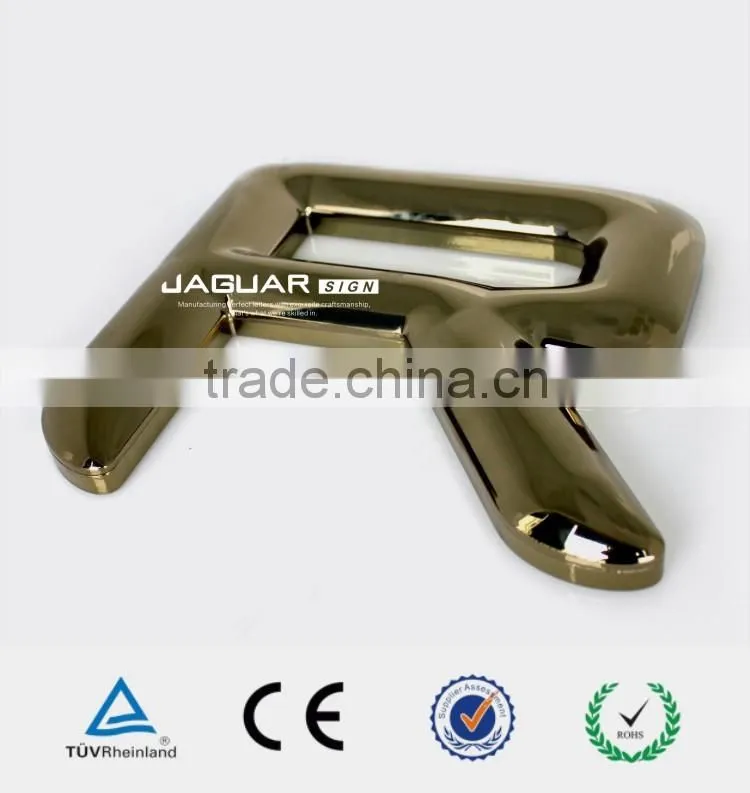 yellow lighting large decorative vaccum forming plactic letter