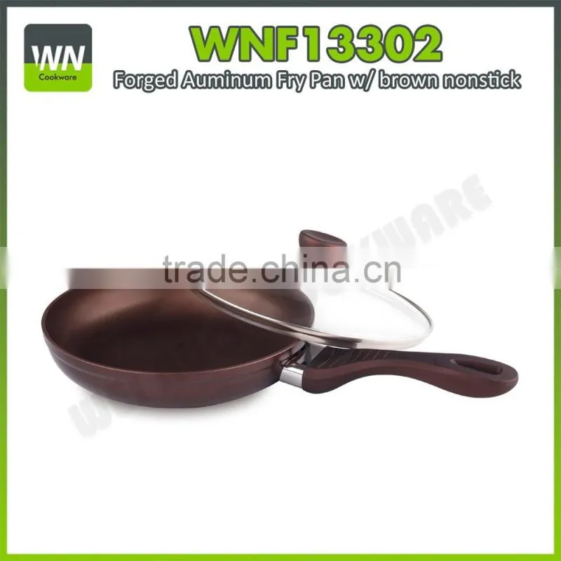 Glass lid magic pan aluminium frypan ceramic frying pans with bakelite handle for promotion