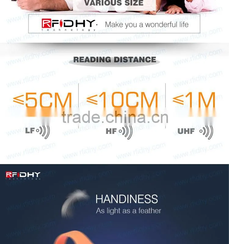 Order Printed Silicone Wristbands RFID for Fitness/gym