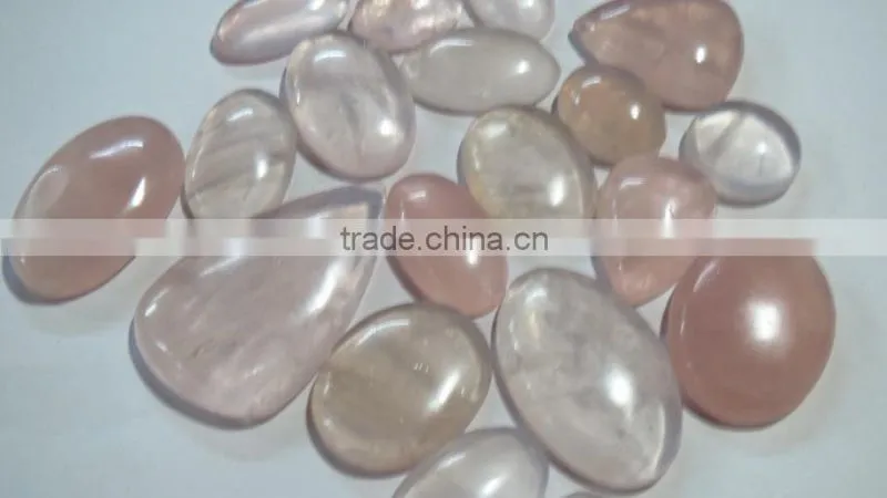 BRAZILIAN Rose Quartz Gemstone Flatback Loose Semi Precious Stone Cabochons