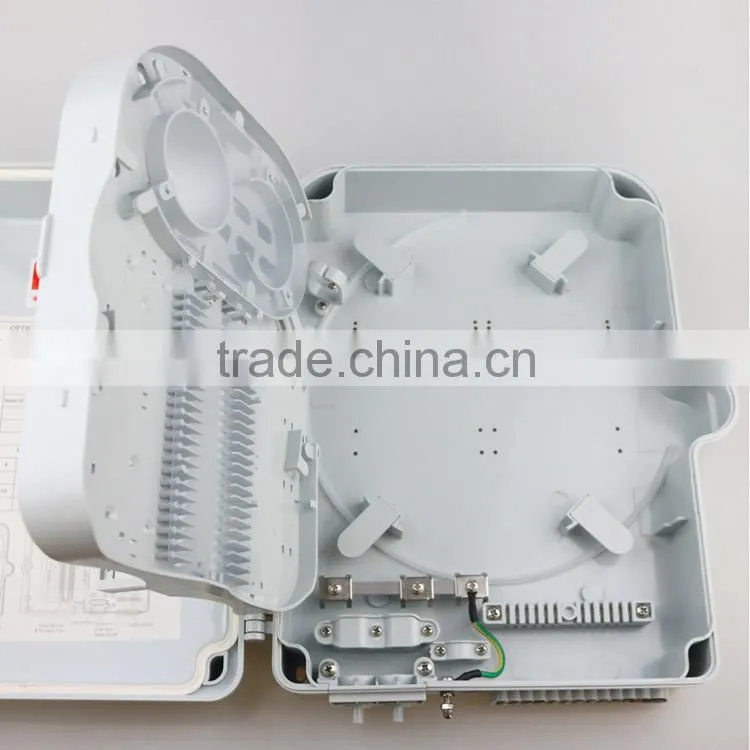 Waterproof Simplex Metal 4 / 8 / 12 / 16 / 24 / 48 cores Fiber Optic Termination Box Plastic