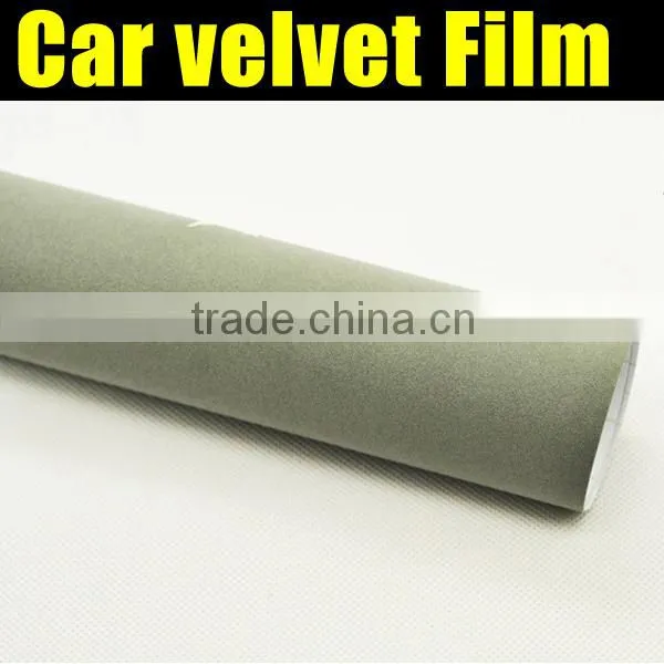 velvet car wrap 1.35*15m red color