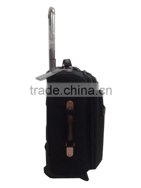 Hot selling two wheels fashion soft trolly luggage bag