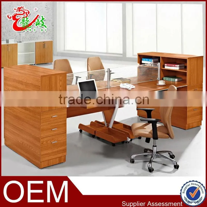 four people seat half glass aluminium partition office screen workstation melamine cubicle office partition