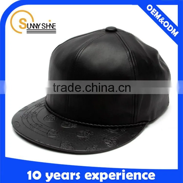 Faux leather cowboy hat
