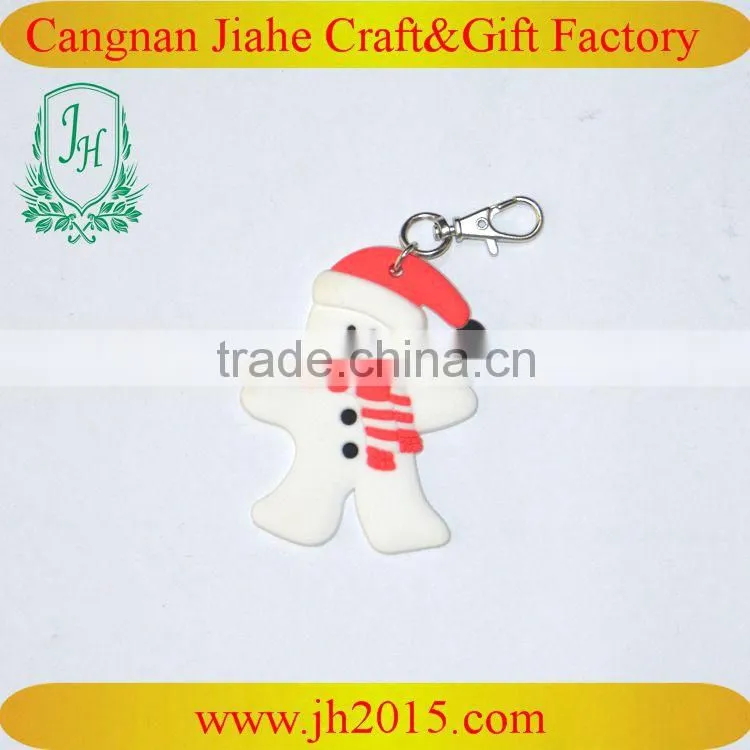 rubber key chain 3d Christmas sock shape pvc keyring pvc rubber keychain