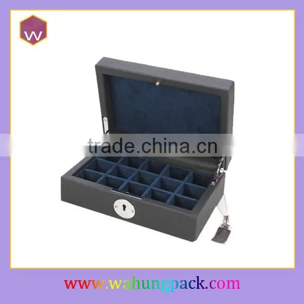 Leather Watch and Cufflink Box Leather