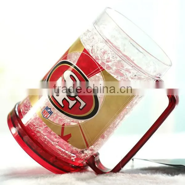 450ml/16oz BAP free plastic beer mug freezer