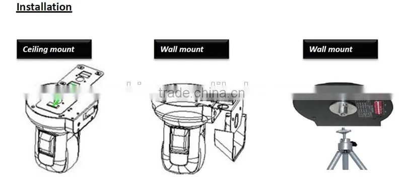 12 Optical x 16 Digital Zoom 560TVL 360 degrees pan video conference camera