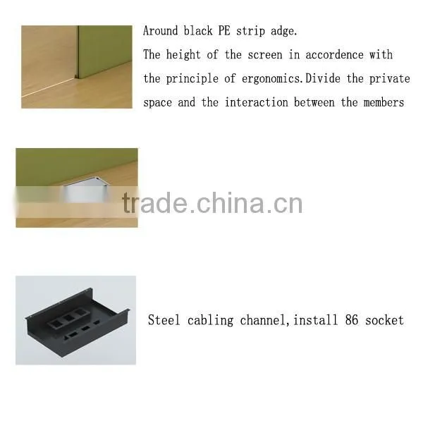 Wholesale office cubicles workstation desk with partition wall OEM China furniture factory