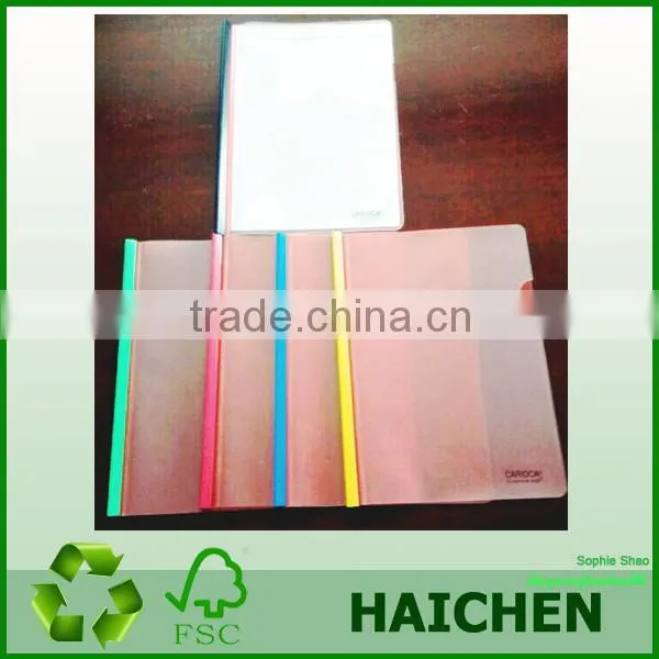 PP Translucent File Folder, Plastic A4 Format Report Files With Slide Fastener