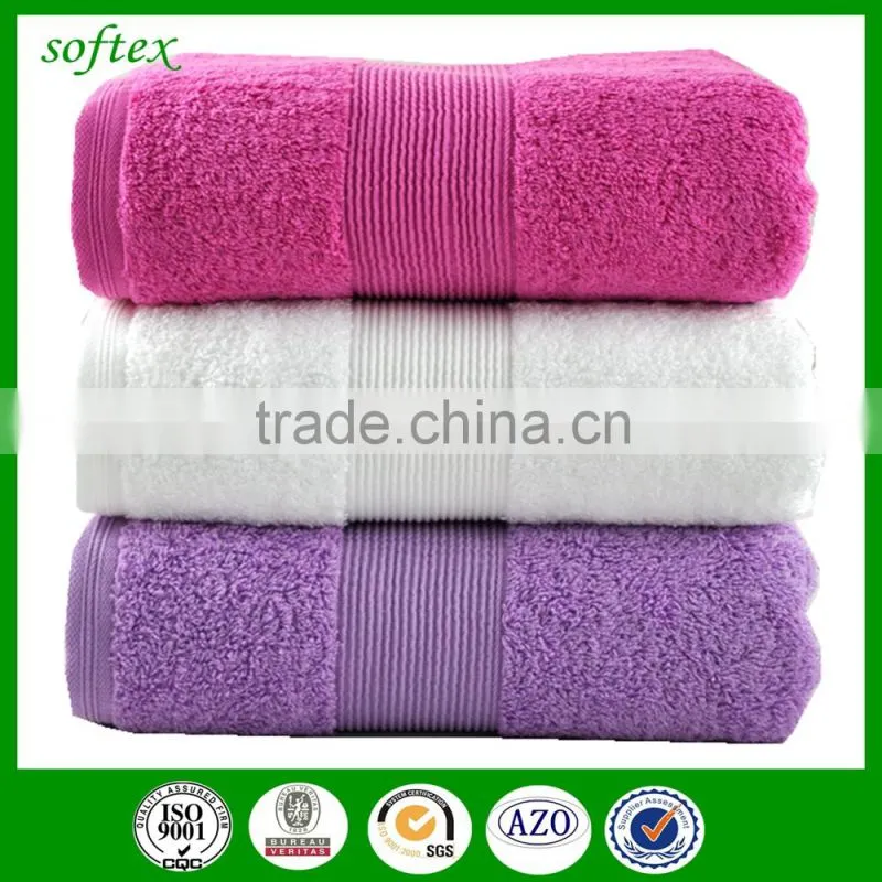 china wholesale thick terry solid color cotton bath towel