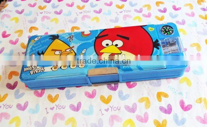good quality multipurpose Plastic Double-face School Pencil box
