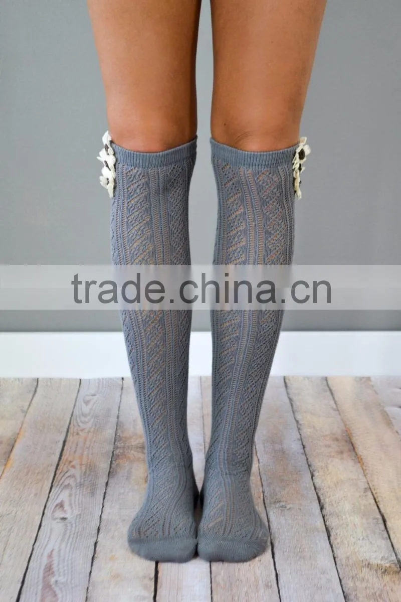 Wholesale Lace Boot Socks Buttons Lace Boot Cuff Socks