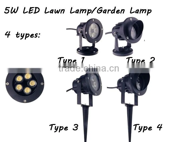 3W 5W Single Color and RGB Color outdoor garden pillar light