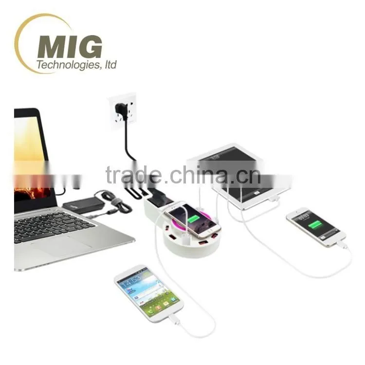 12A 8 USB ports Wireless phone charger For Samsung galaxy S6 For iphone 4/5/6/6s