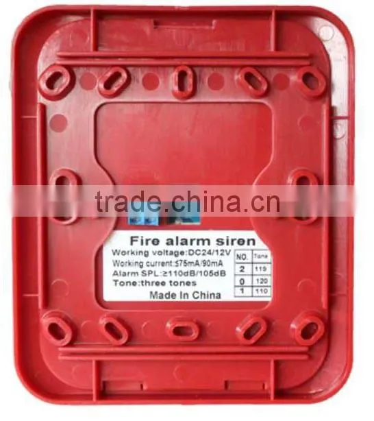 FS-04,DC12V 24V fire alarm siren with led light,price of factory