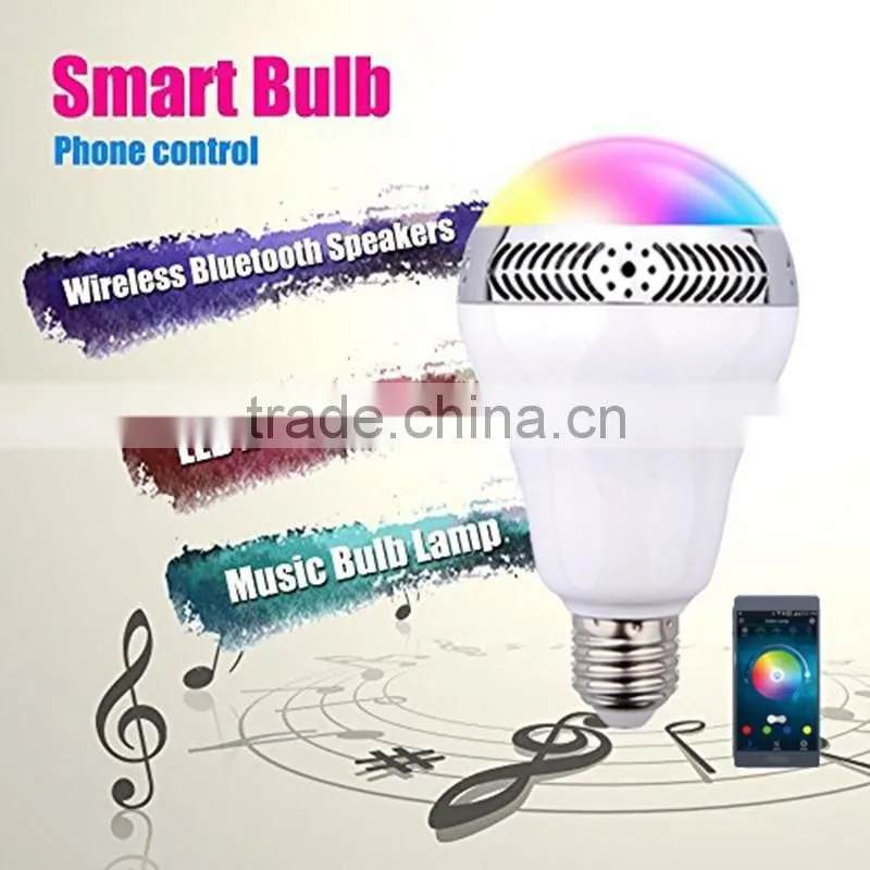 Bluetooth Smart RGBW LED Light Bulb Speaker