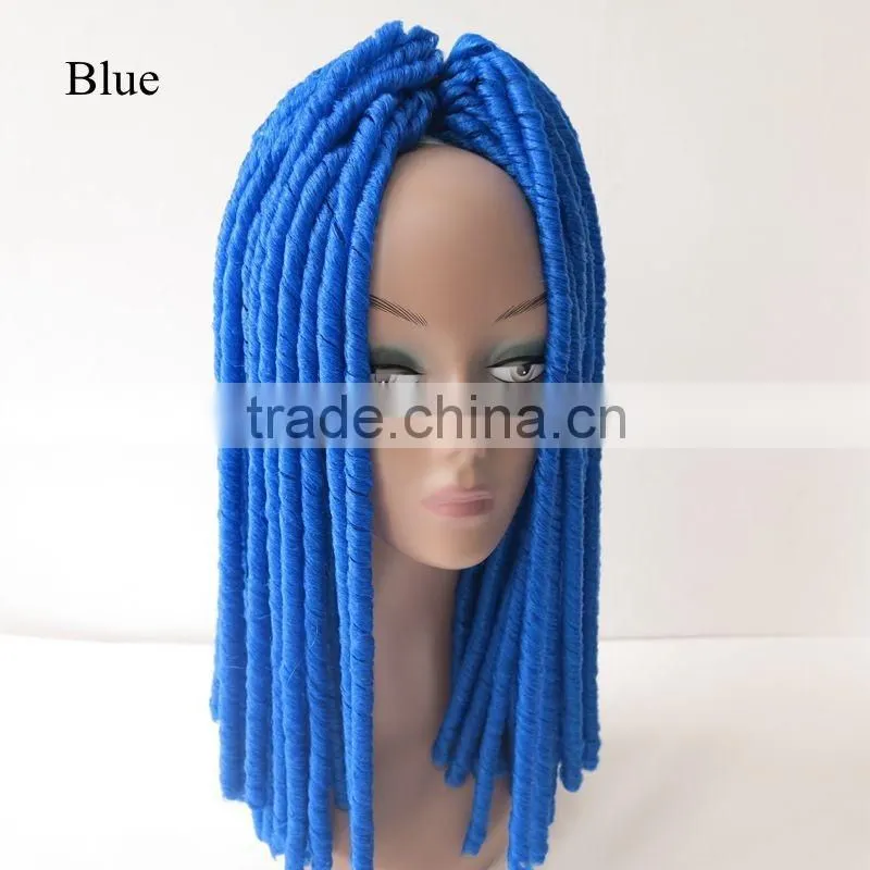Wholesale 8 Colors Optional 110g 18" Crochet Twist Braids Ebony Synthetic Braiding Hair Soft Dreadlocks Hair Extensions