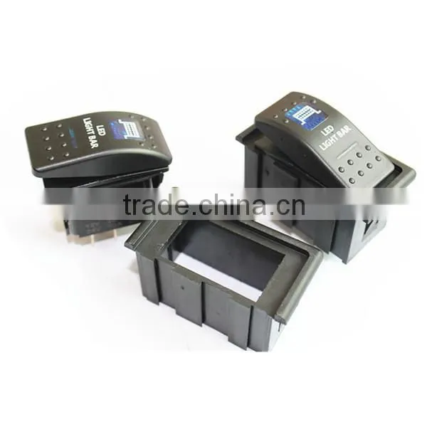 Rocker switch WK 12 Volt LED light bar waterproof ip68 on off blue